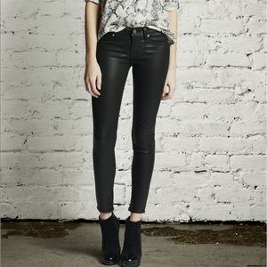 Paige Verdugo Ultra Skinny Coated Jeans, Black, 25